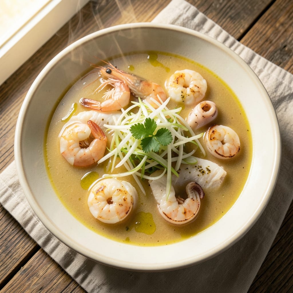 7 Mares Seafood Soup Recipe: Sicilian Lemon-Garlic Ocean Flavor