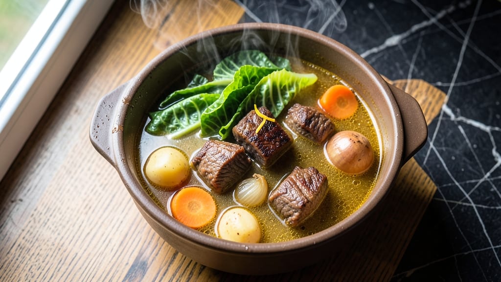 Beef and Cabbage Soup Recipe with Potatoes: Savory Simmered Heartiness in One Pot