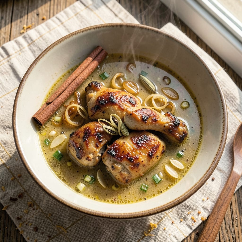 Afghani Chicken Soup Recipe: Warm Spiced Broth With Tender Chicken and Fresh Herbs