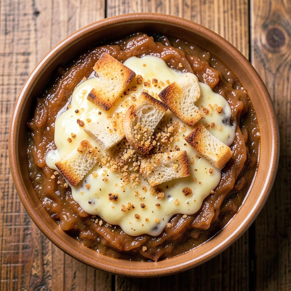 99 French Onion Soup Recipe: Crispy Cheese Crown and Golden Broth