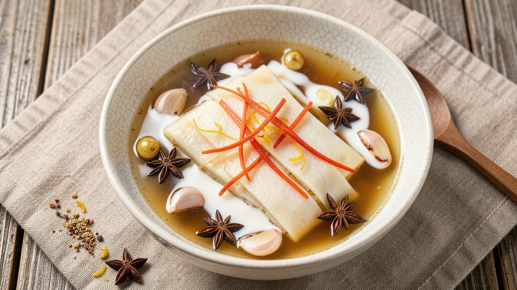 Bean Curd Soup Recipe: Silky Tofu Ribbons in Fragrant Ginger-Lime Broth