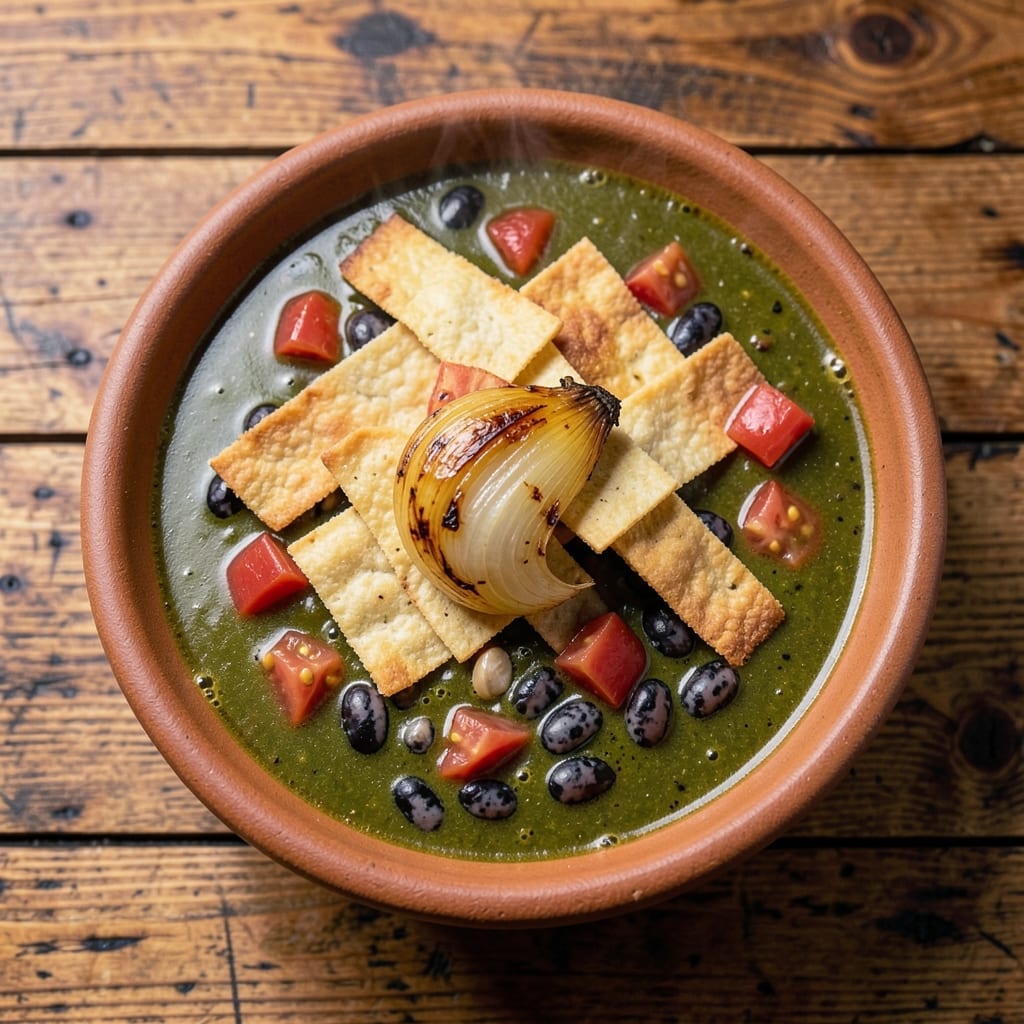 Alamo Cafe Tortilla Soup Recipe: Crispy Tortilla Layers and Avocado Cream Swirl