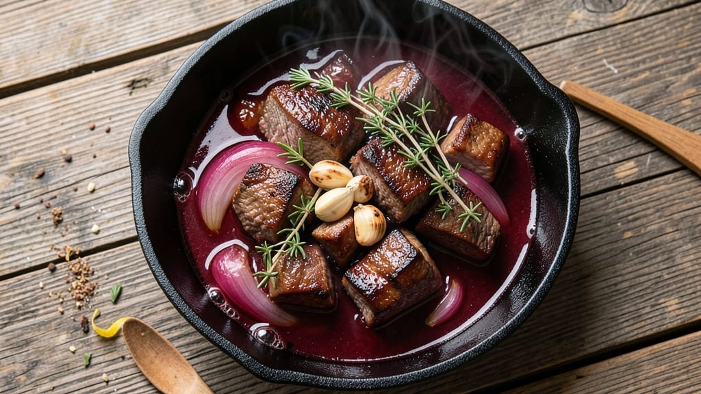 Au Jus Soup Recipe: Pan-Roasted Beef Bites for Deep Flavor
