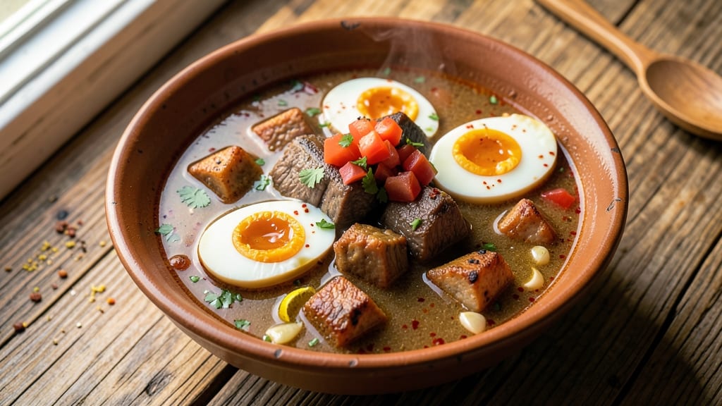 Beef Rosa Marina Soup Recipe: Silky Egg Ribbons in Spiced Wine-Braised Broth