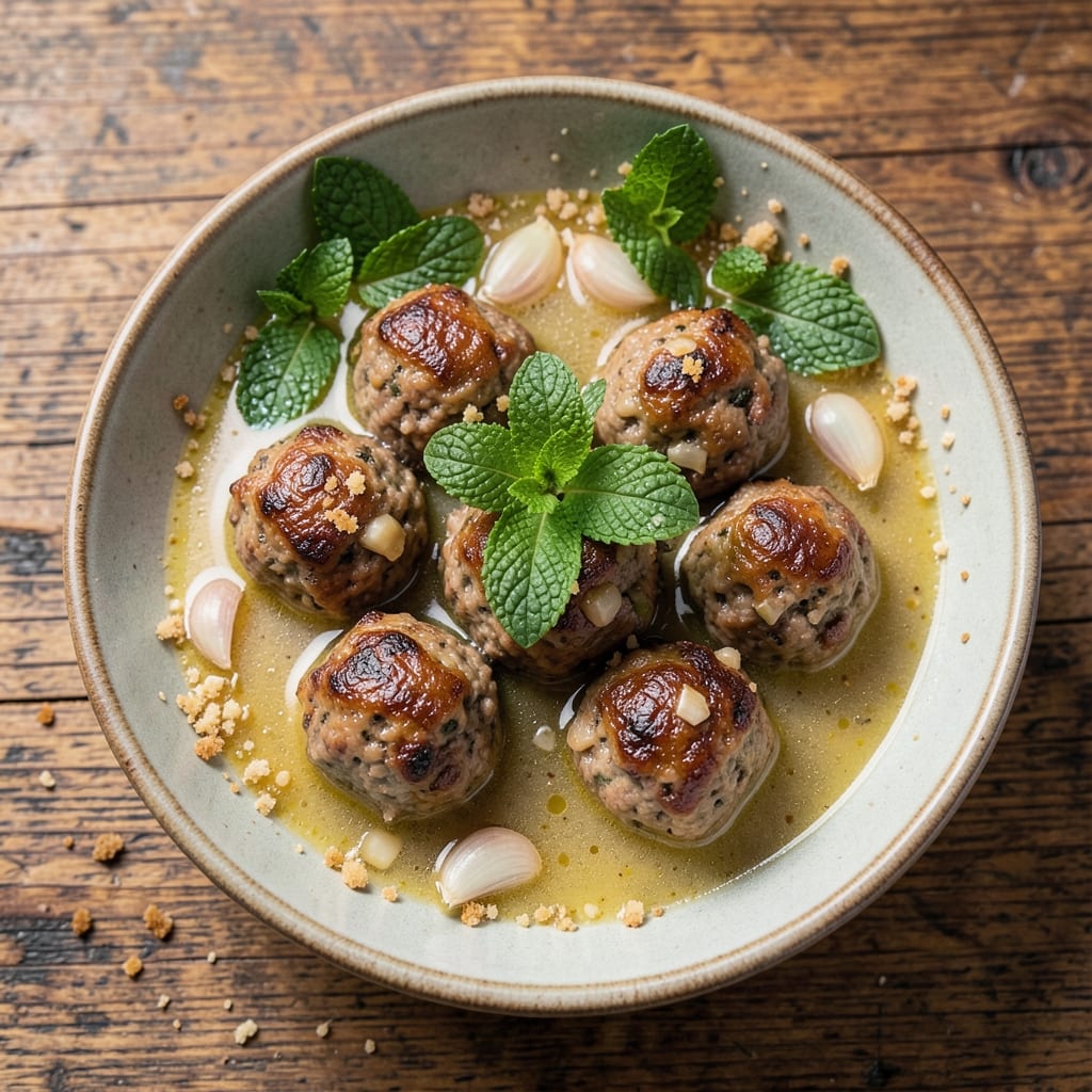 Albondigas Soup Recipe with Mint: Herbed Meatballs in Bright Herbal Broth