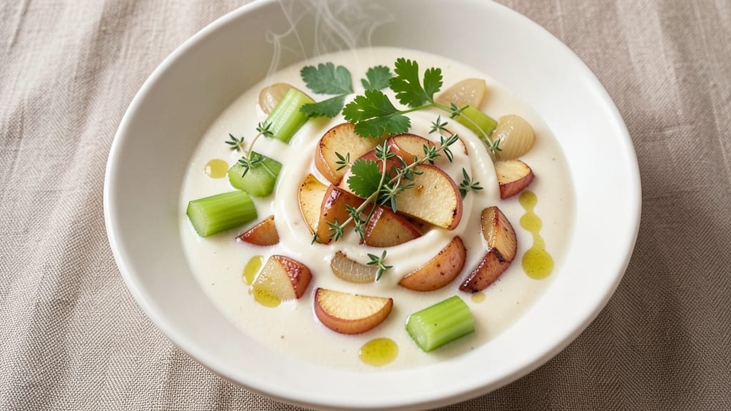 Apple Celery Soup Recipe: Crunchy Celery Crowns and Sweet Apple Harmony