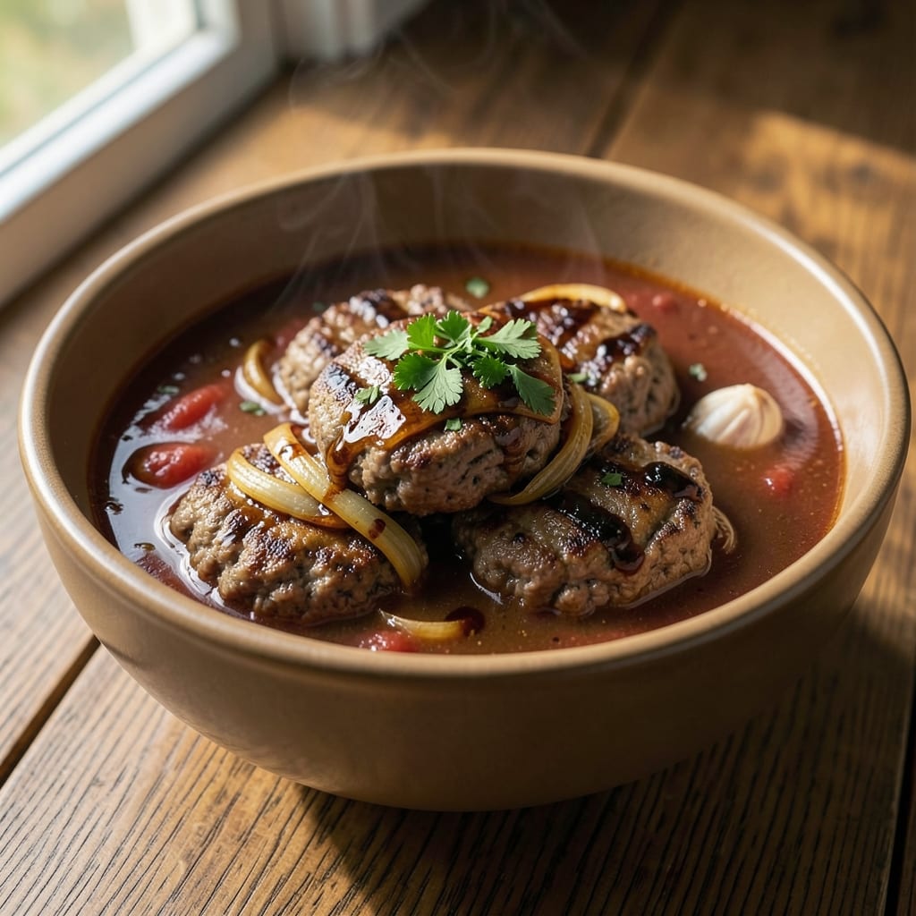 5 Star Hamburger Soup Recipe: Smoky Beef and Cheese-Stuffed Bites in One Pot
