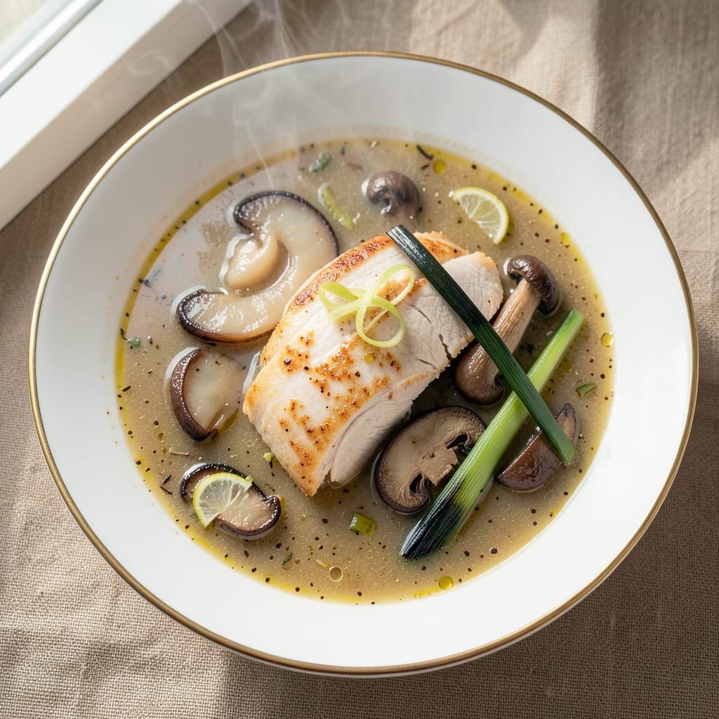 Abalone Ginseng Chicken Soup Recipe: Earthy Mushroom and Seafood Harmony