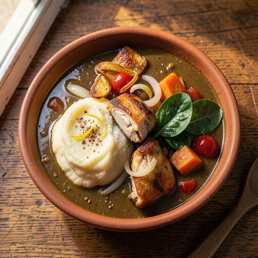 African Egusi Soup and Fufu Recipe: Melting Potato Dumplings Pair Perfectly