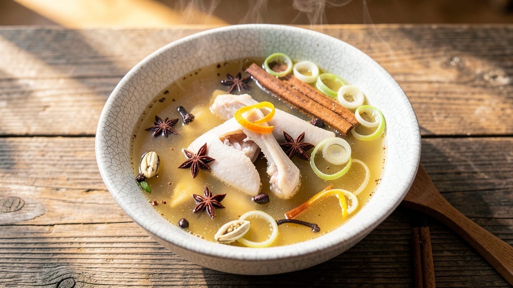Asian Chicken Stock Soup Recipe: Fragrant Ginger-Lime Broth With Silky Noodles