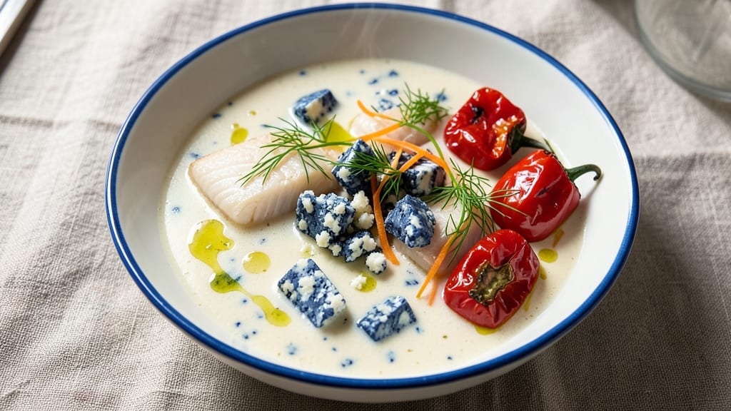 Blue Soup Recipe: Creamy Blue Cheese and Roasted Red Pepper Velvety Richness