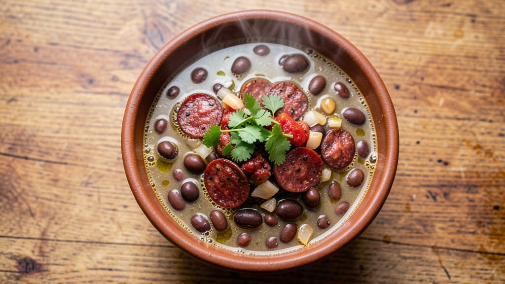 Borracho Beans Soup Recipe: Boozy, Smoky Black Beans With Crispy Chorizo
