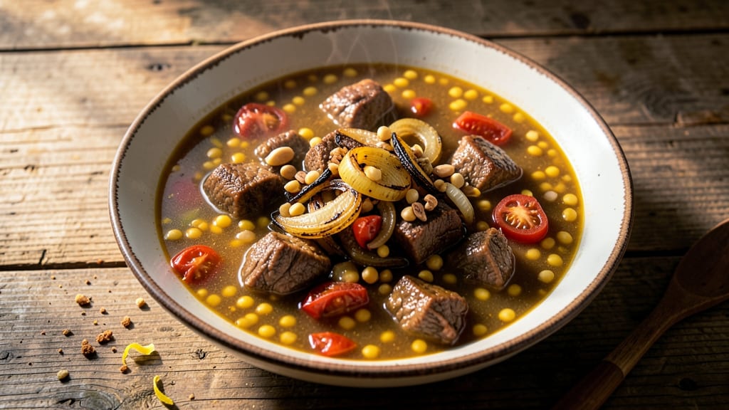 Beef and Hominy Soup Recipe: Slow-Cooked Beef and Corny Texture Magic