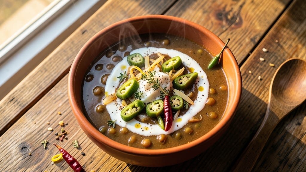 Bahamian Peas Soup Recipe: Spiced Okra and Coconut Harmony