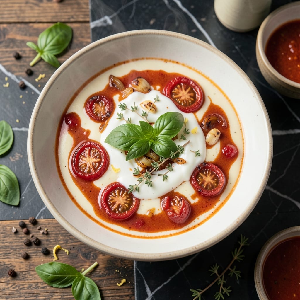 Air Fryer Tomato Soup Recipe with Fresh Tomatoes: Bright, Herb-Infused Velvety Texture