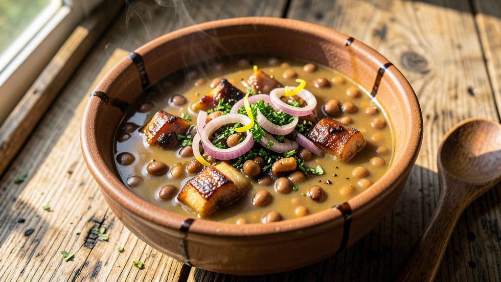 Black Eyed Peas and Ham Soup Recipe: Crock Pot Smoky-Sweet Simmer