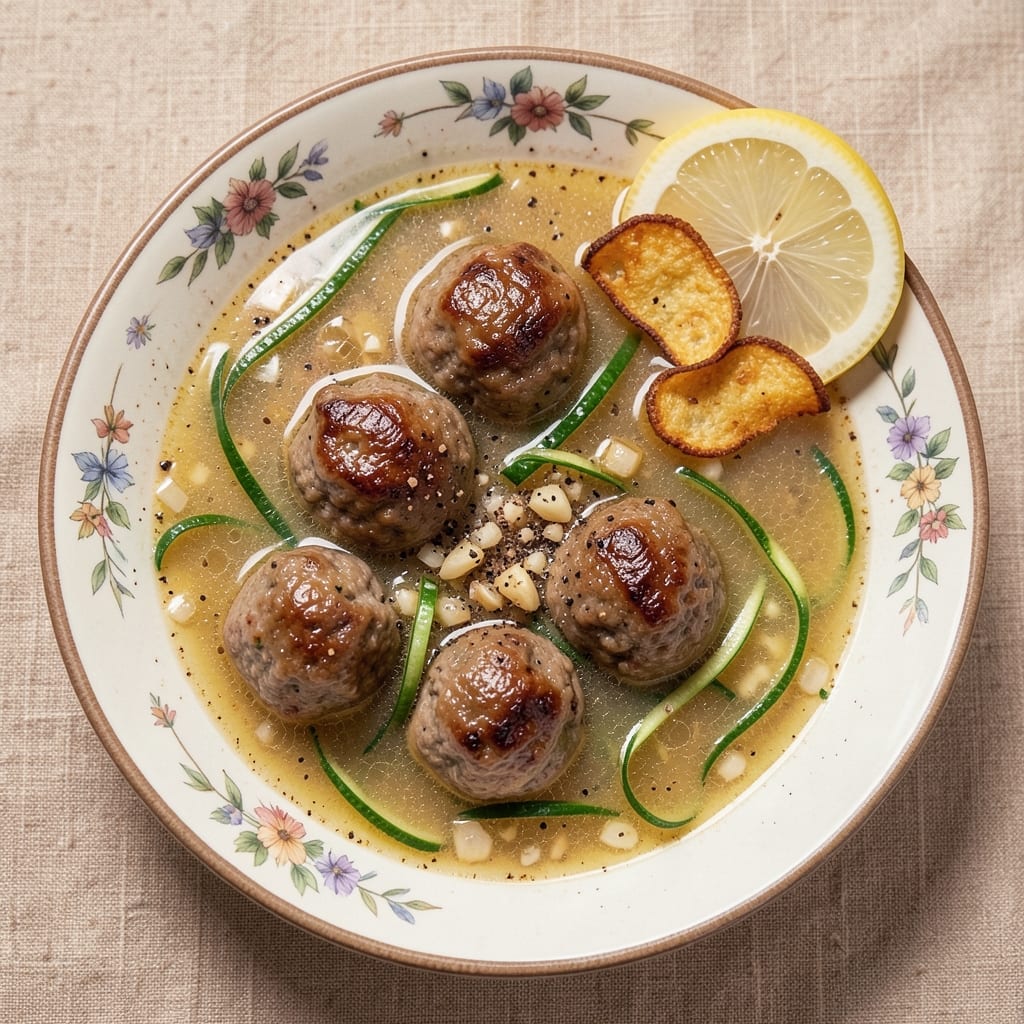 Albondigas Soup Recipe with Zucchini: Meatballs That Melt in Golden Broth