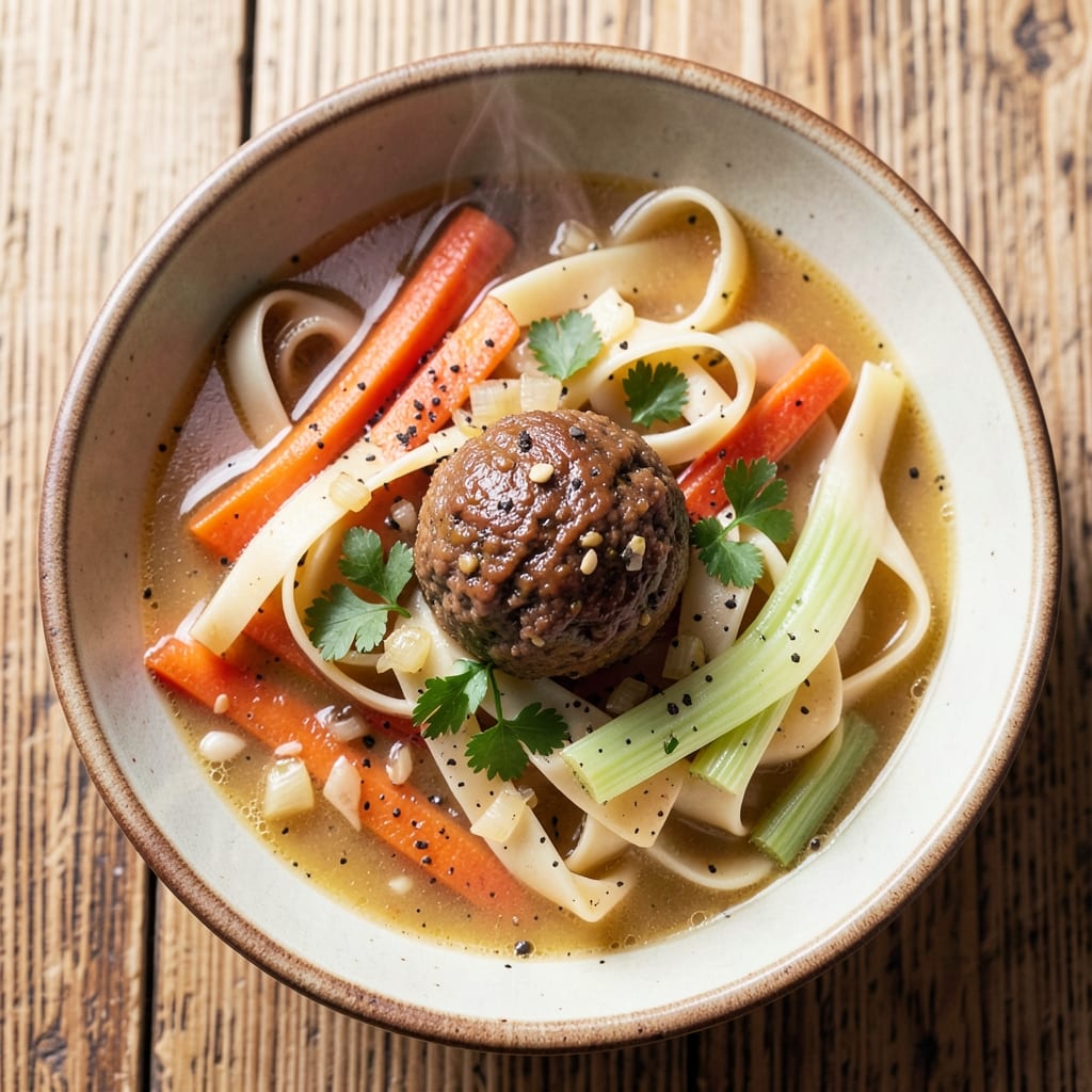 5-Star Italian Wedding Soup Recipe: Herbed Meatballs and Pappardelle in Broth