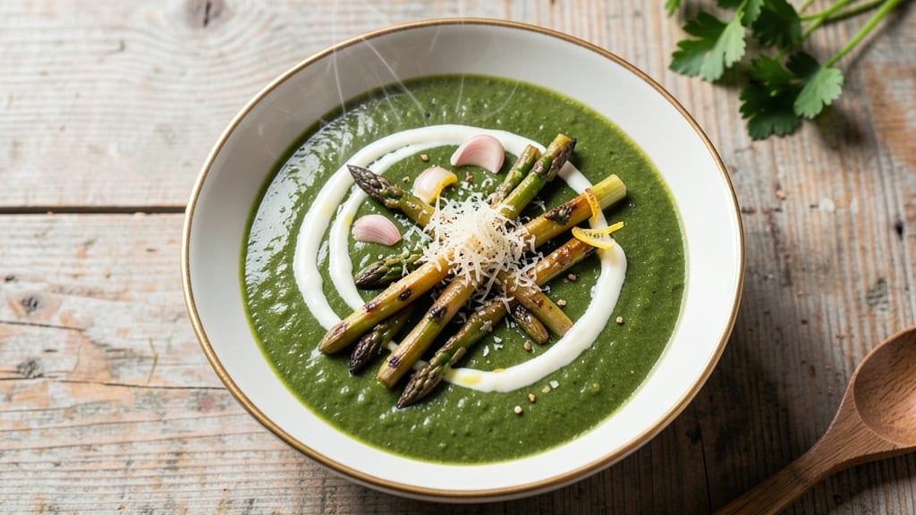 Asparagus Soup Recipe UK: Creamy Roasted Asparagus Velvety Delight