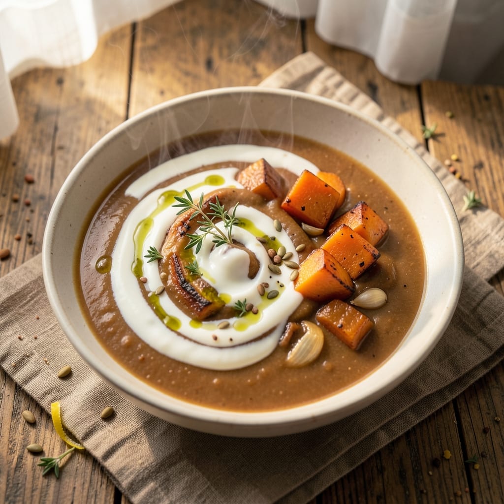 Acorn Squash and Sweet Potato Soup Recipe: Spiced Roast Depth Meets Silky Sweetness