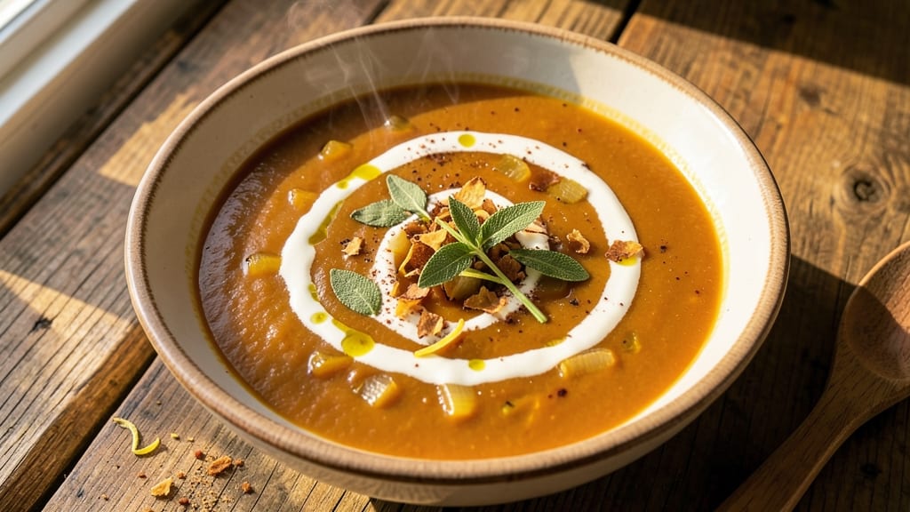 Atlanta Bread Company Butternut Squash Soup Recipe: Spiced Roast Squash Meets Toasted Sage Crunch
