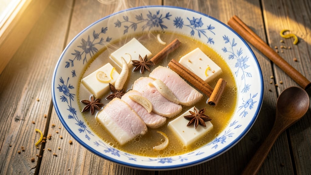 Ba Zhen Soup Recipe: Fragrant Five-Spice Broth with Chewy Tofu Puffs