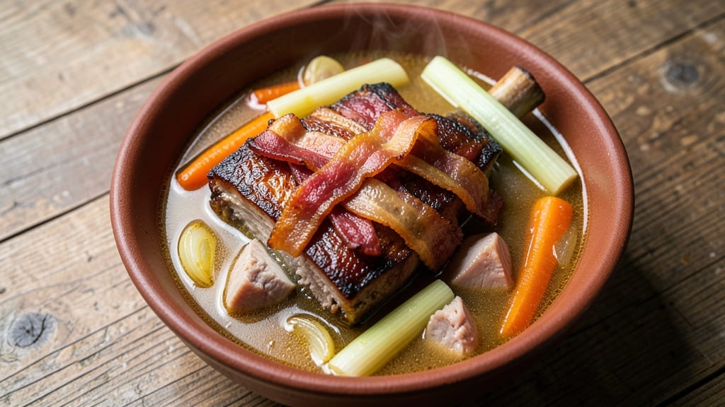 Bacon Hock Soup Recipe: Smoky Bacon Crunch and Deep Umami Broth