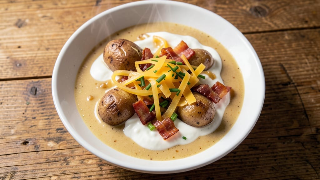 Betty Crocker's Loaded Baked Potato Soup Recipe: Crispy Bacon Bits and Cheesy Swirl Magic