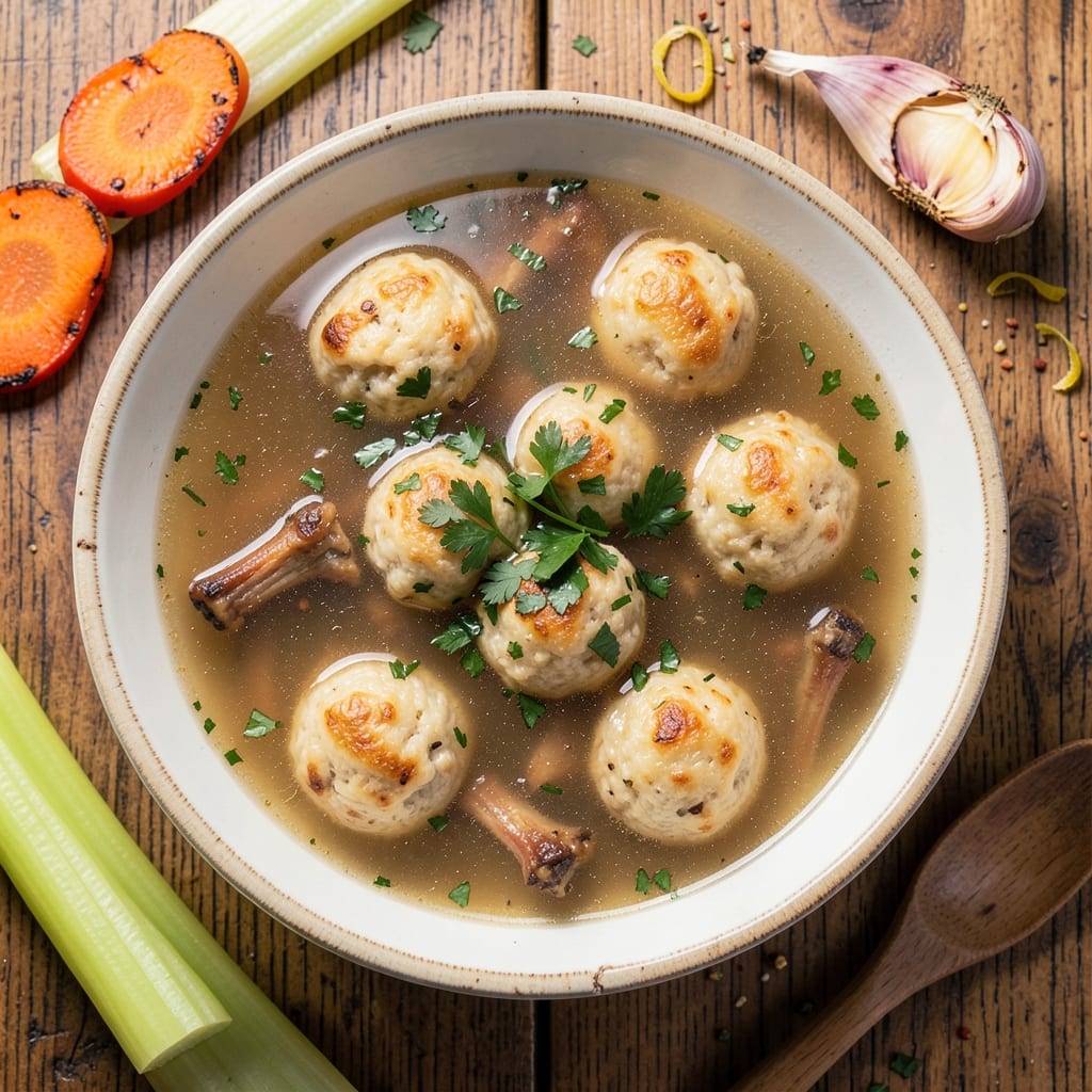 2nd Ave Deli Matzo Ball Soup Recipe: Cloud-Light Matzo Balls and Rich Chicken Broth