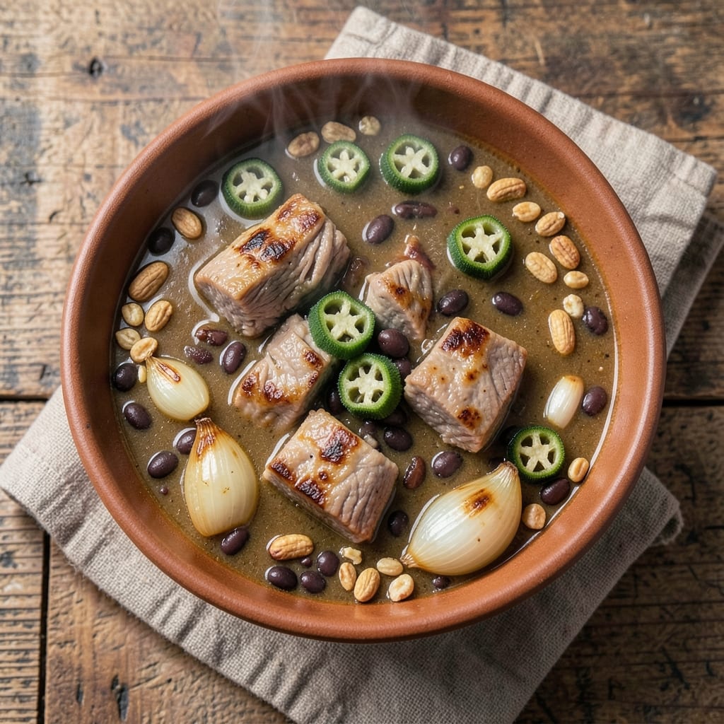 Adasi Soup Recipe: West African Peanut Stew With Smoky Okra Depth