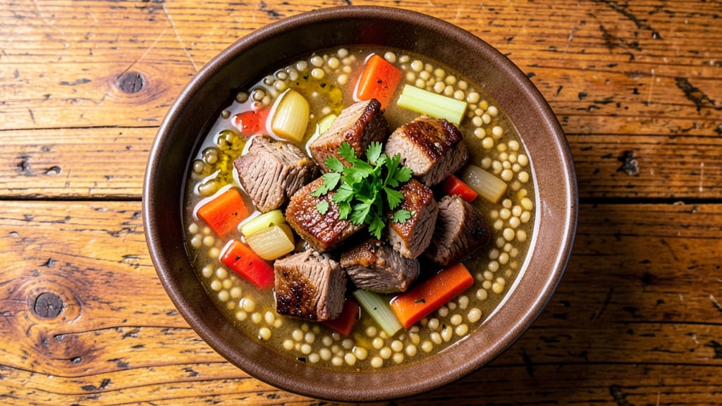 Beef and Barley Soup Recipe Jamie Oliver: Hearty Broth with Chewy Barley and Tender Beef