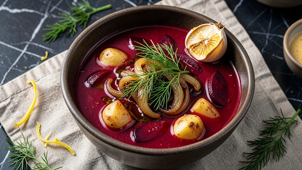 Borscht Soup Recipe With Dill: Vibrant Beetroot Beauty With Fresh Herb Crunch