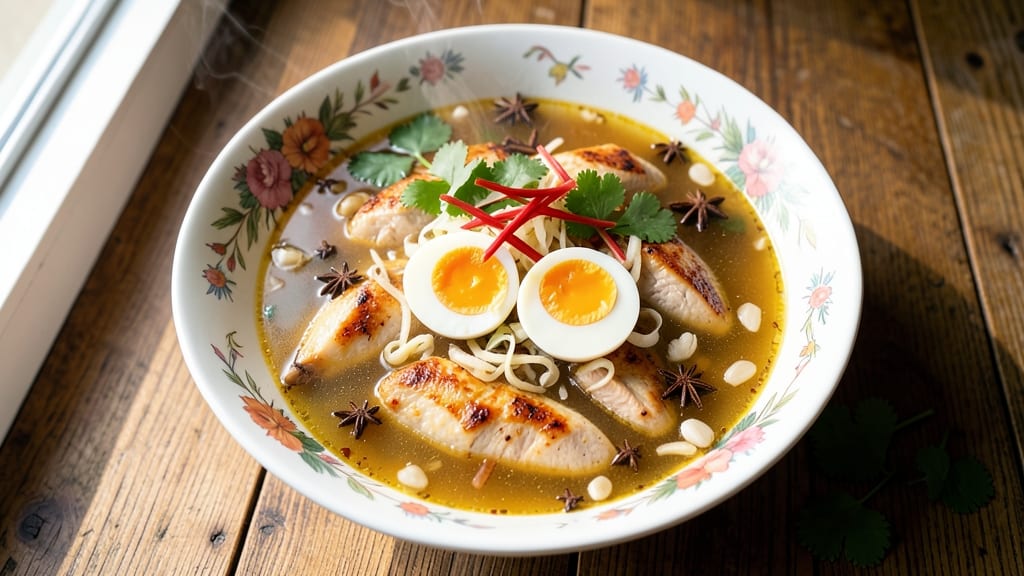 Asian Style Chicken Soup Recipe: Fragrant Ginger-Lime Broth With Silky Egg Ribbons