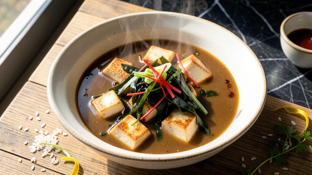 Asari Miso Soup Recipe: Silky Broth with Crispy Tofu and Wakame Bites