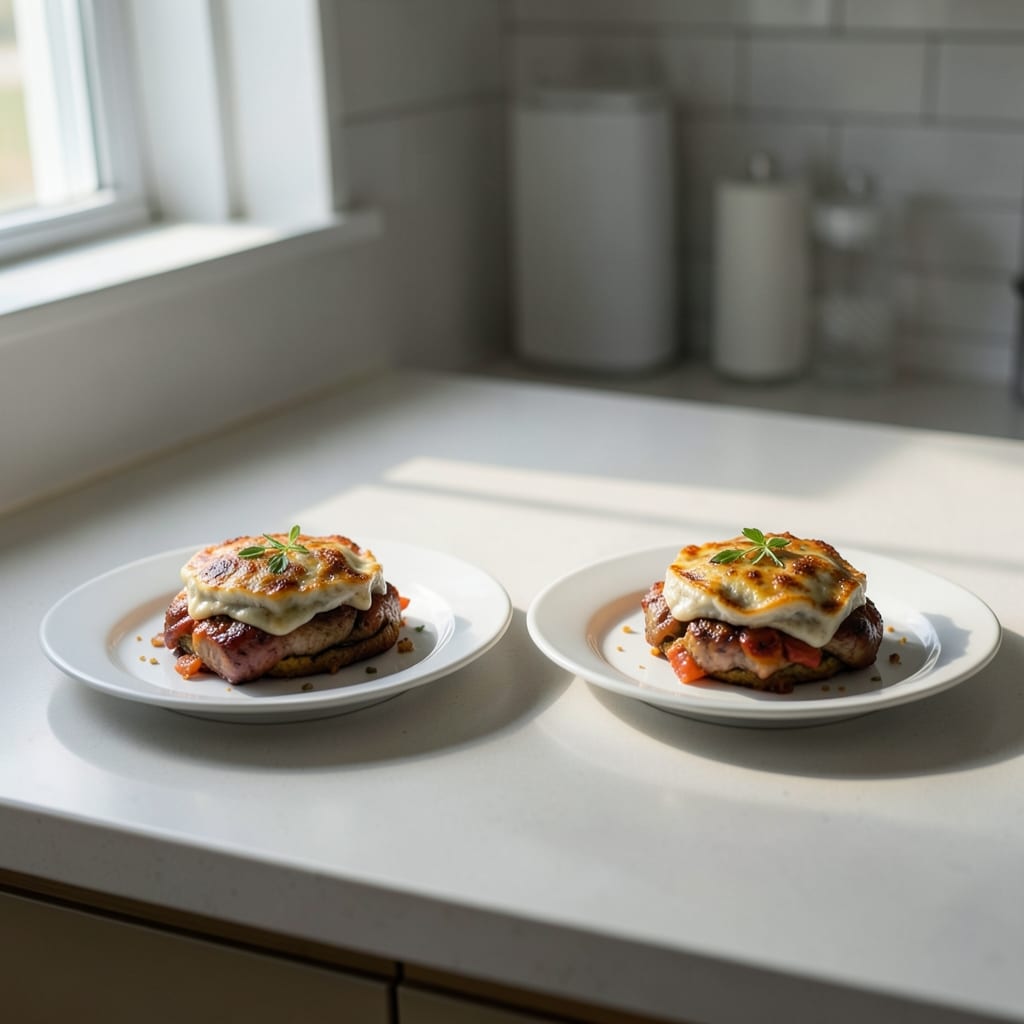 Two versions of the same dish, side by side