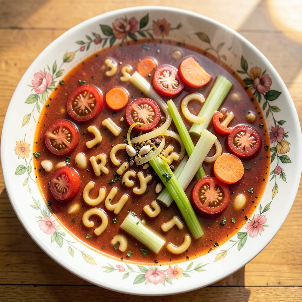 Alphabet Soup Recipe with Tomato: Bright Tomato-Infused Veggie Medley
