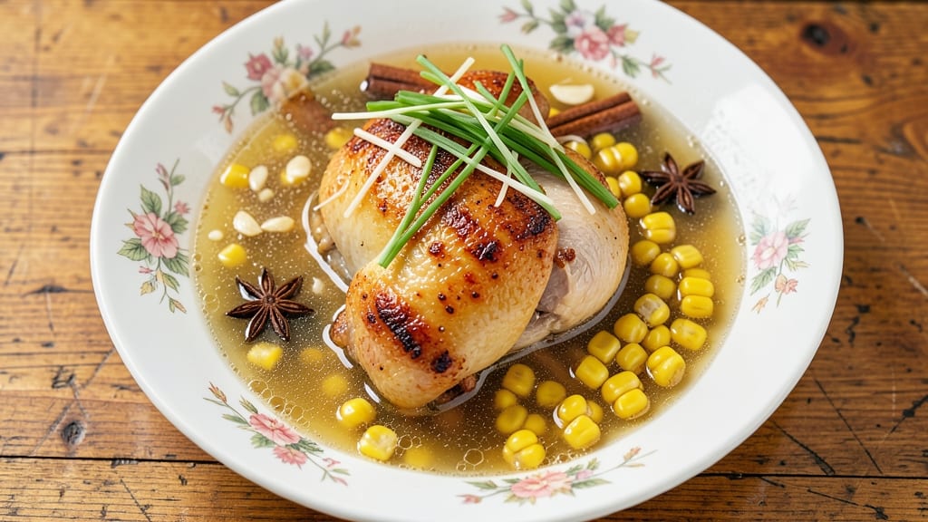 Authentic Chinese Chicken and Sweetcorn Soup Recipe: Fragrant Star Anise Broth With Silky Egg Ribbons