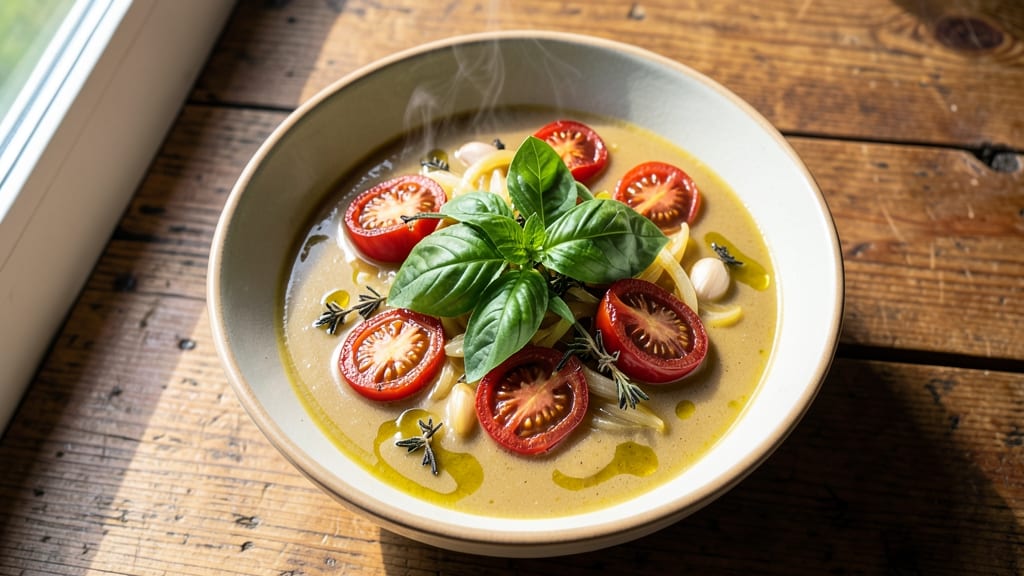 Arash Hashemi's Tomato Basil Soup Recipe: Silky Smooth With Fresh Herb Brightness