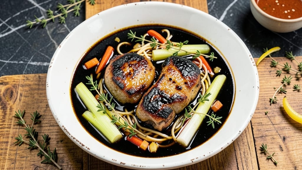 Black Chicken Noodle Soup Recipe: Herbal Broth Magic with Shredded Tender Meat