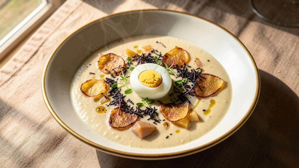 Bocuse Truffle Soup Recipe: Golden Crème Fraîche Swirls With Earthy Truffle Depth