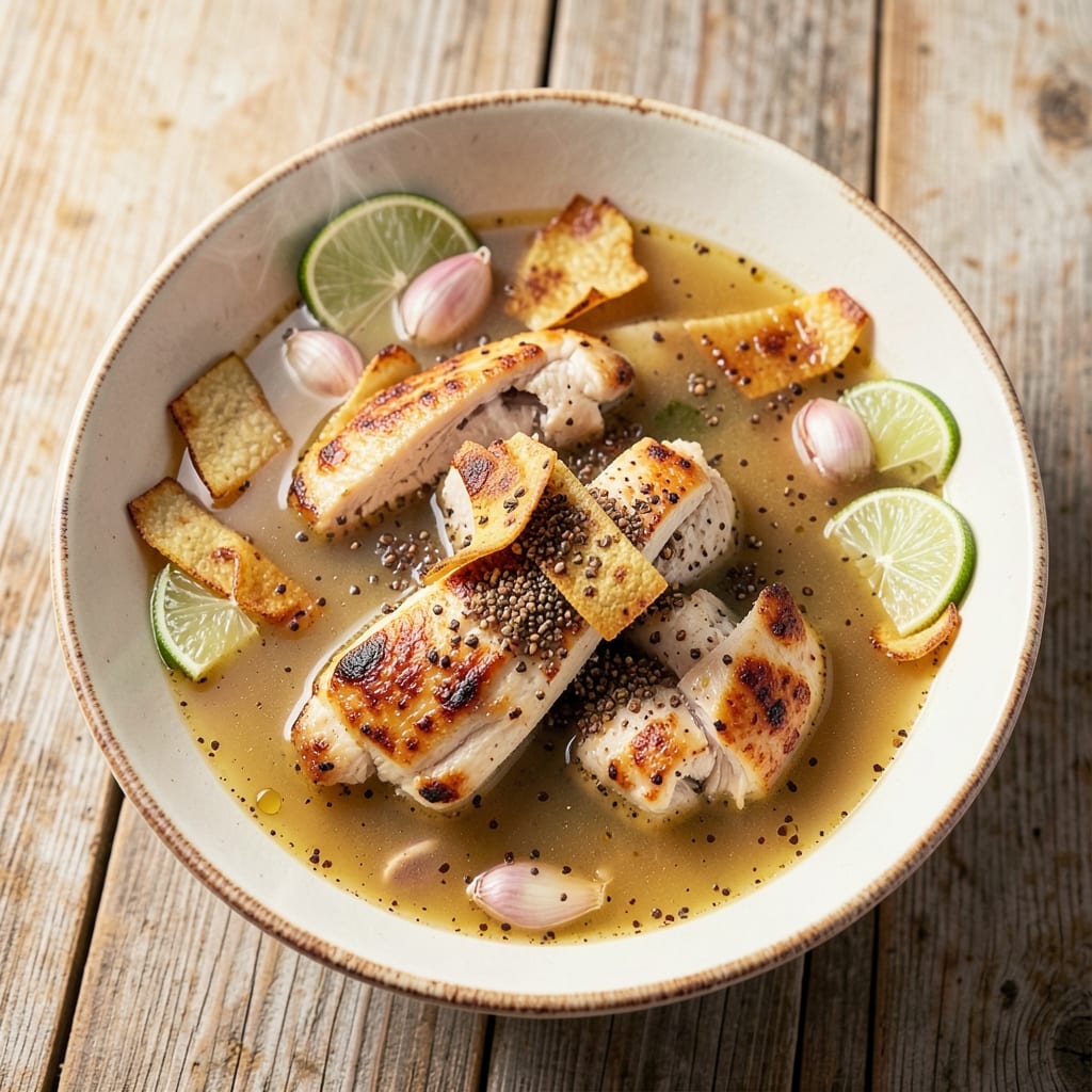 5-Ingredient Chicken Tortilla Soup Recipe: Savory Simplicity With Crispy Tortilla Layers