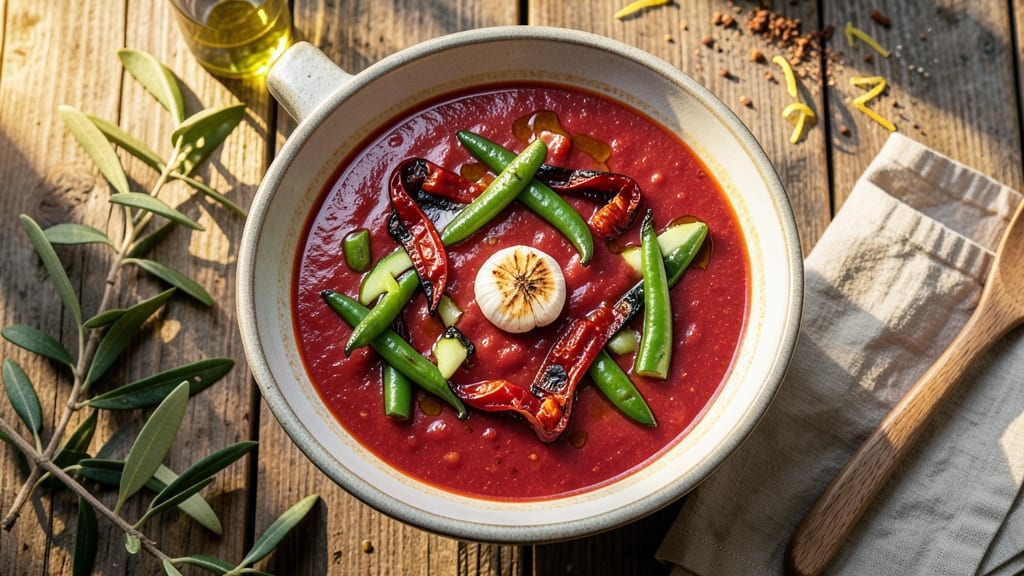 Andalusian Gazpacho Soup Recipe: Chilled Tomato-Vegetable Velvety Refreshment