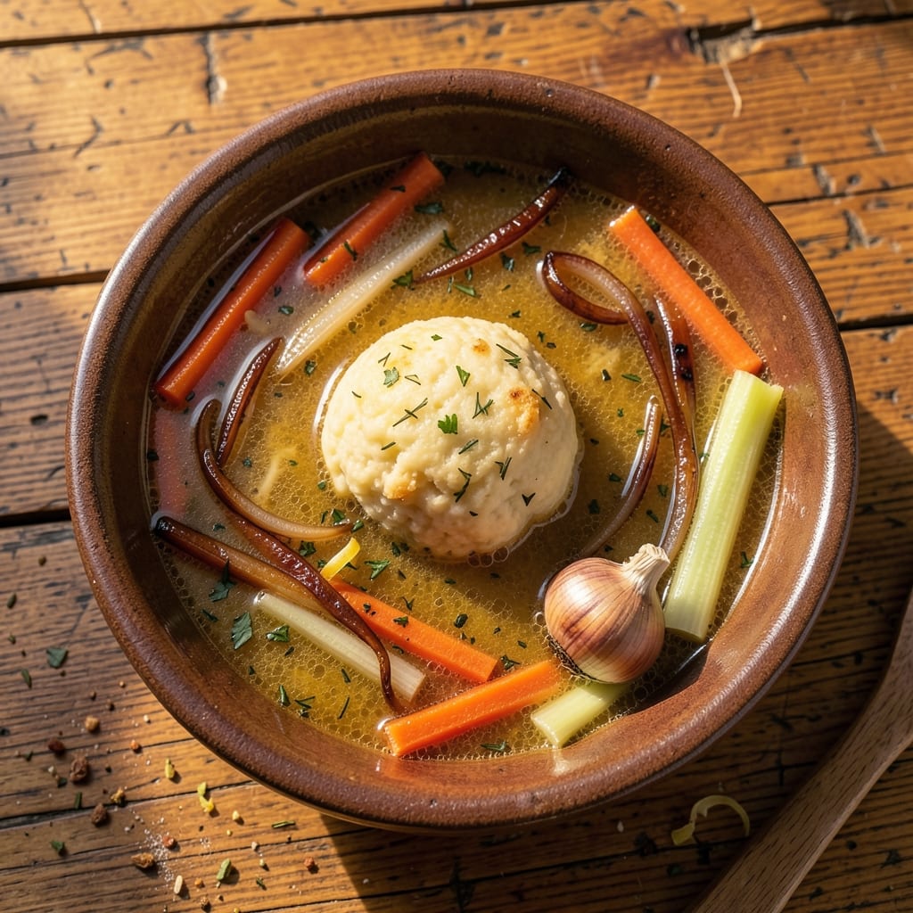2nd Avenue Deli Matzo Ball Soup Recipe: Crispy-Edged Dumplings in Rich Chicken Broth
