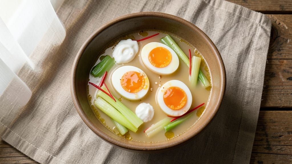 Boiled Egg Soup Recipe: Silky Broth With Perfectly Poached Egg Ribbons