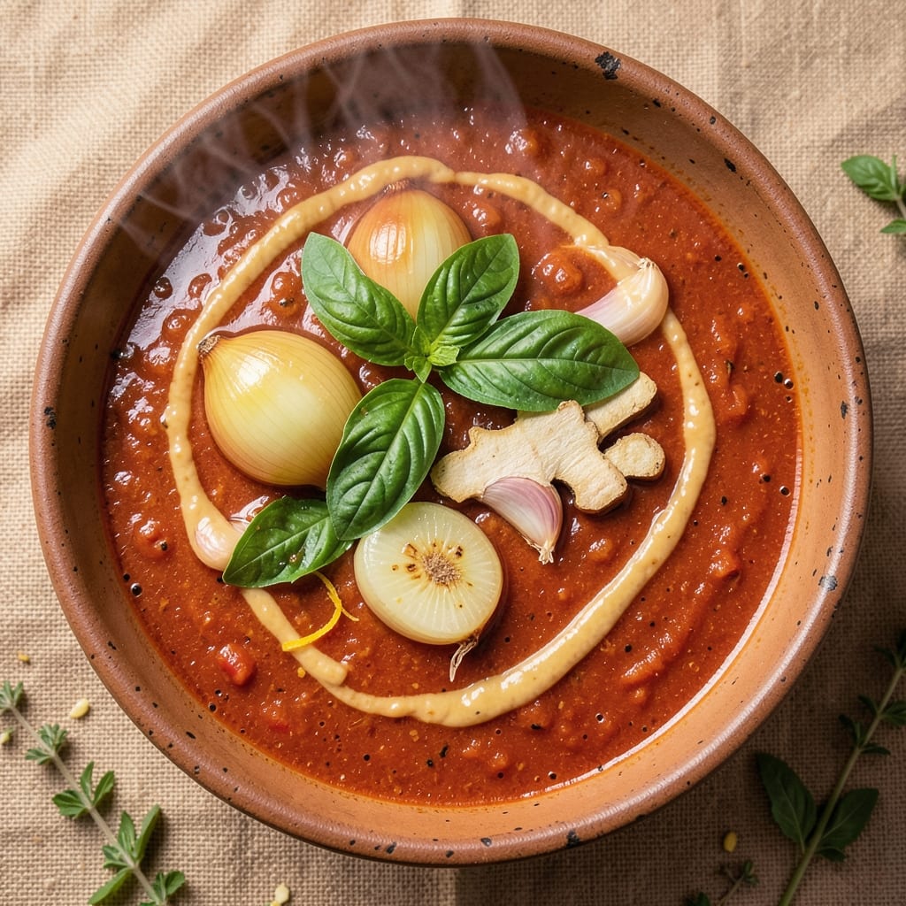 African Vegetable Soup Recipe: Earthy Tomato-Basil Base With Nutty Peanut Twist