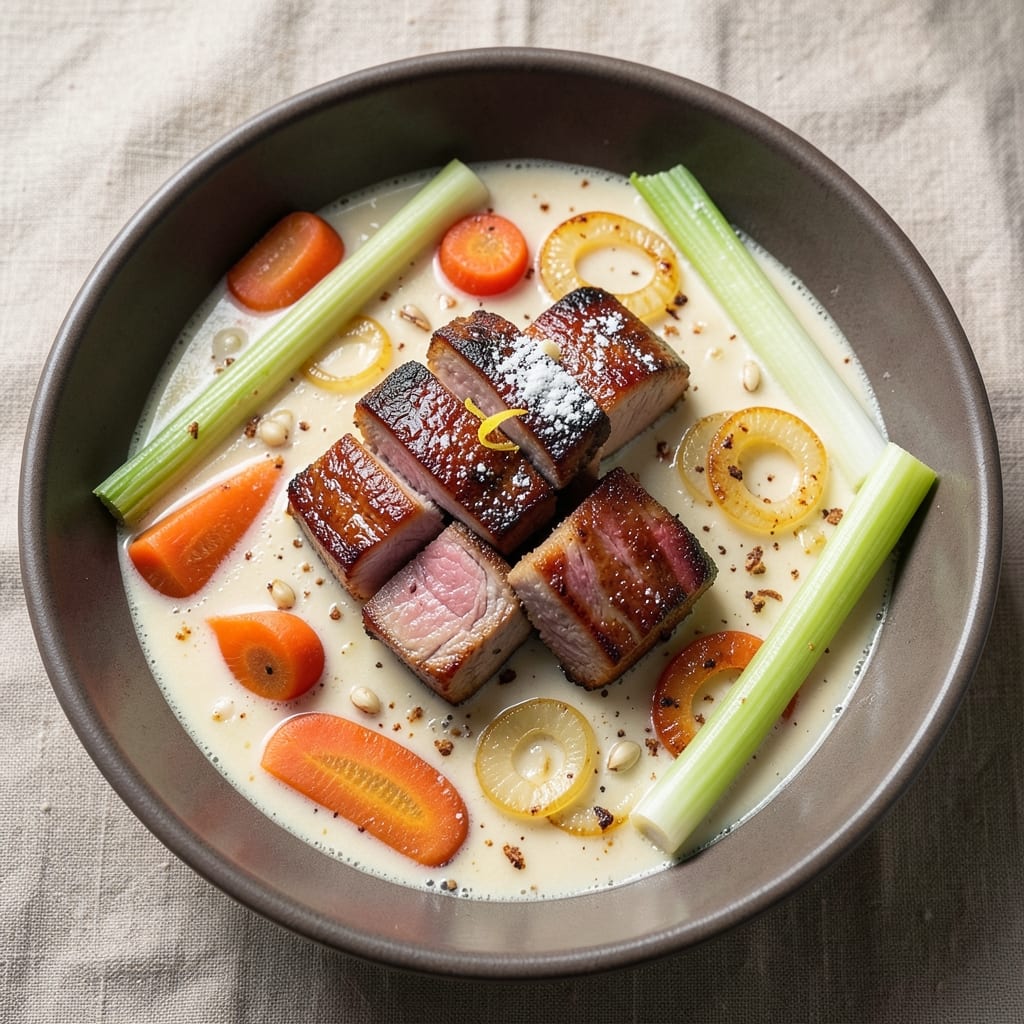Abc Soup Recipe Pork: One-Pot Comfort with Crispy Bread Topping