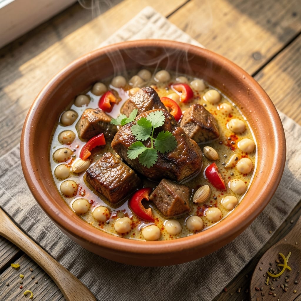 Algerian Soup Recipe: Harissa-Spiced Chickpea and Lamb Stew