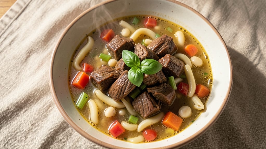 Beef Minestrone Soup Recipe Slow Cooker: Hearty Italian Vegetable Stew With Tender Beef Chunks