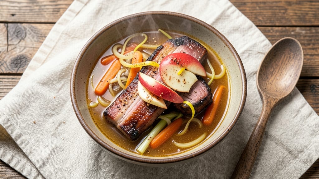Apple Pork Ribs Soup Recipe: Smoky-Sweet Broth with Fall-Off-Bone Meat